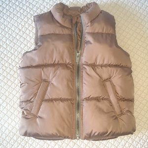 Old Navy 3t tan full-zip vest